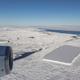 Another rectangular iceberg spotted by the IceBridge team. At the far left is the original geometric iceberg, with the massive A68 Iceberg in the background.